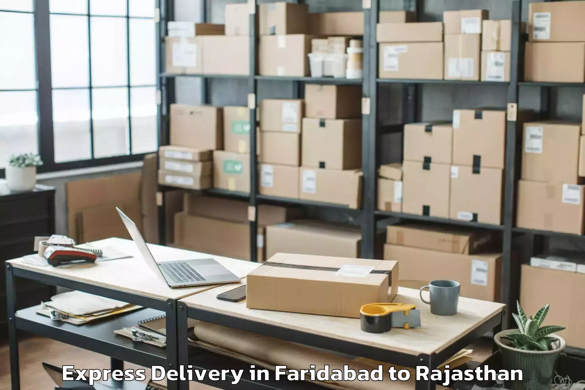 Discover Faridabad to Chhabra Express Delivery